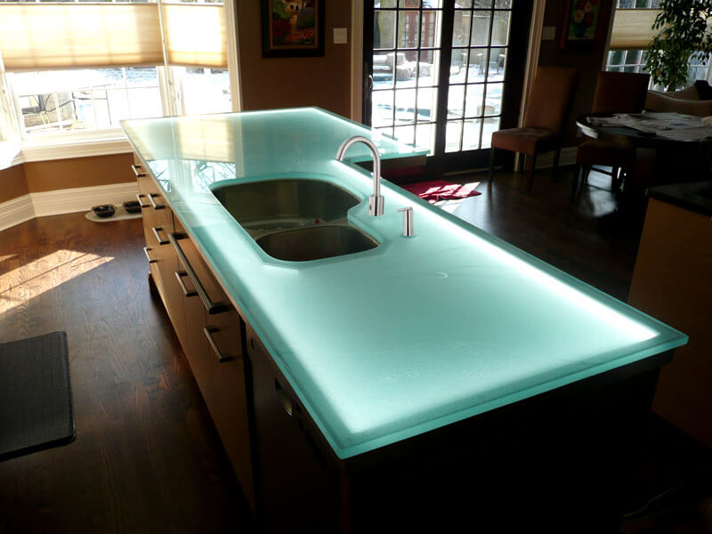 Glass Kitchen Worktops - West Midlands Home Improvements Blog 