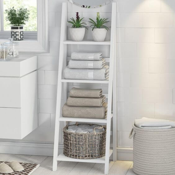 Bathroom Towel Storage - Freestanding Shelving Unit